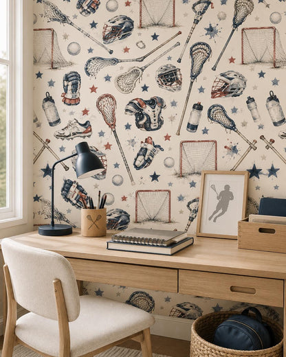 Lacrosse Club Wallpaper: Kids Sports Wall Mural