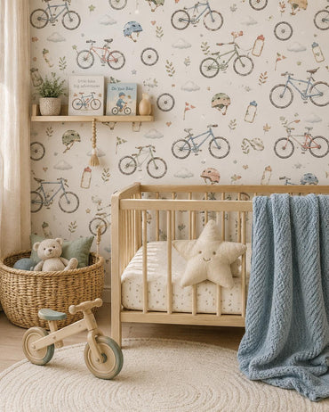 Bicycle Wallpaper: Cycling Sports Nursery Wall Mural