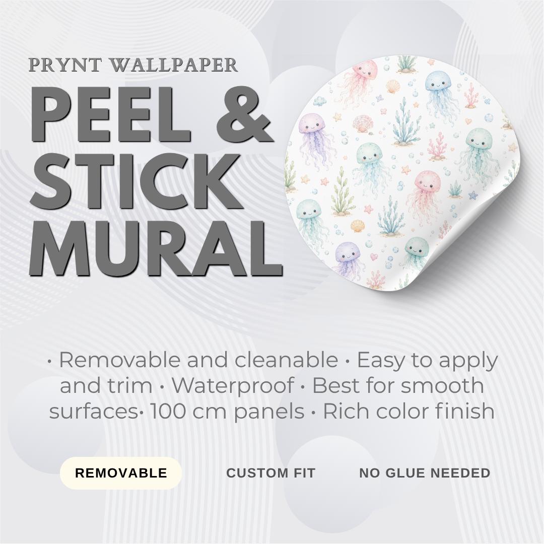 Jellyfish Ocean Wallpaper: Soft Underwater Nursery Mural