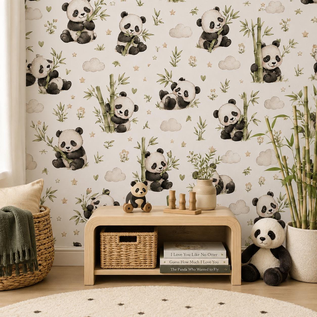 Panda Wallpaper: Bamboo Nursery Wall Mural
