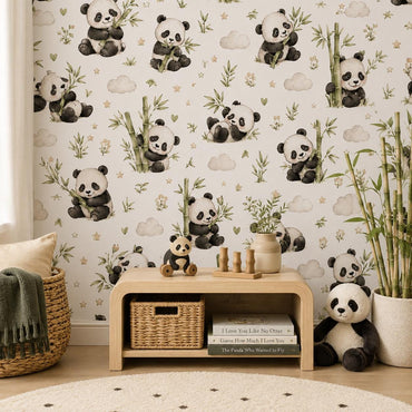 Panda Wallpaper: Bamboo Nursery Wall Mural