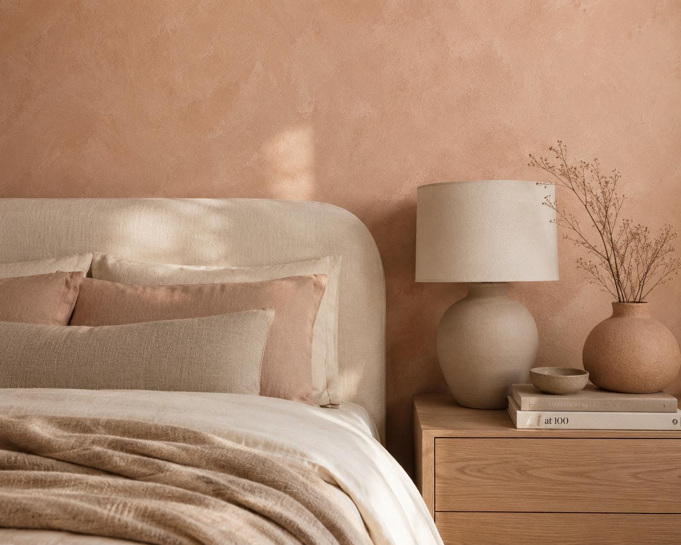 Muted Clay Plaster Wallpaper: Earthy Textured Wall Mural