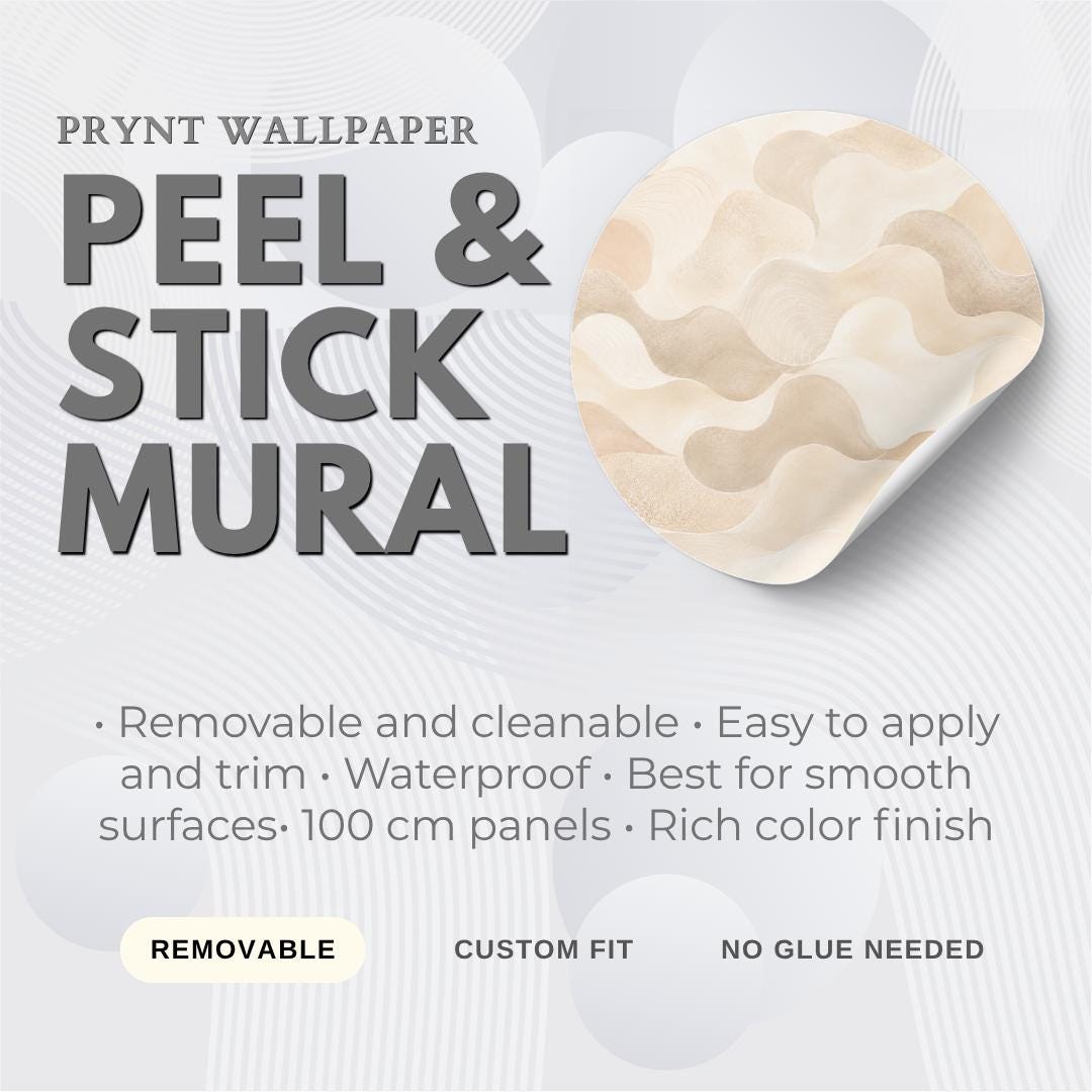 Champagne Abstract Wallpaper: Soft Pearl Wall Mural