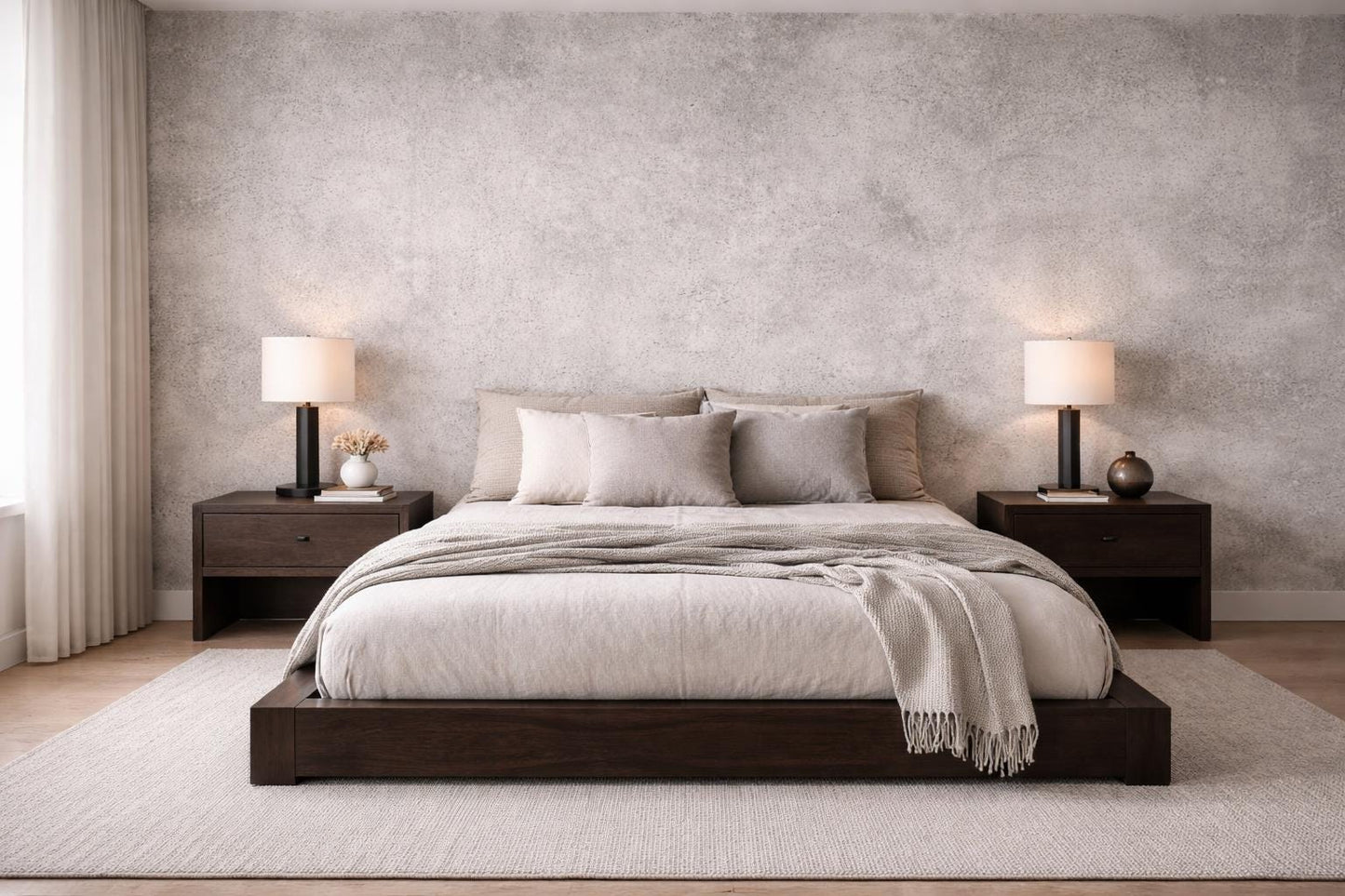 Light Concrete Wallpaper: Minimal Industrial Wall Mural