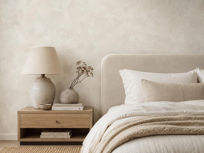 Limewash Wallpaper: Soft Ivory Textured Wall Mural