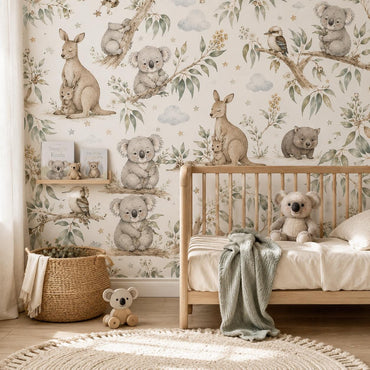 Koala Wallpaper: Australian Animal Nursery Mural