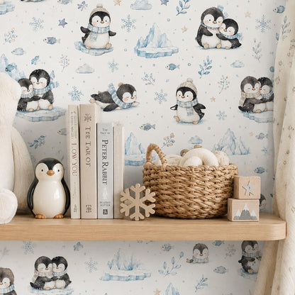 Penguin Wallpaper: Arctic Nursery Wall Mural