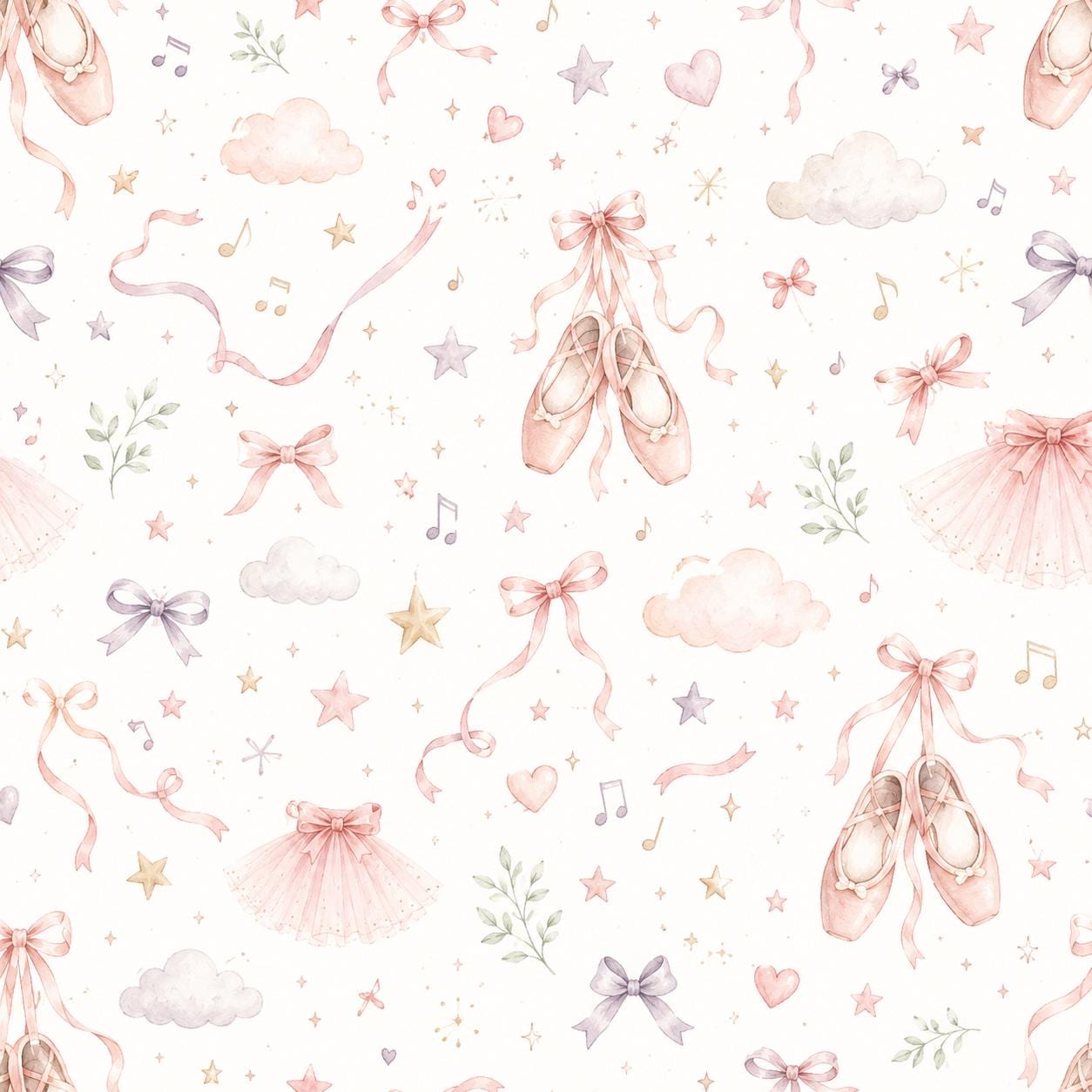 Ballet Slipper Wallpaper: Dance Nursery Wall Mural