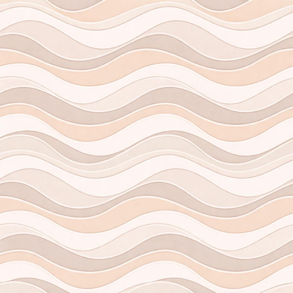 Beige Wave Wallpaper: Neutral Abstract Line Wall Mural