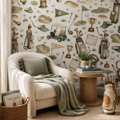 Vintage Golf Wallpaper: Kids Sports Wall Mural