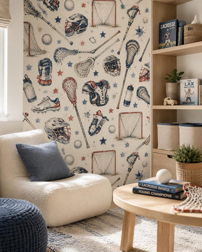 Lacrosse Club Wallpaper: Kids Sports Wall Mural