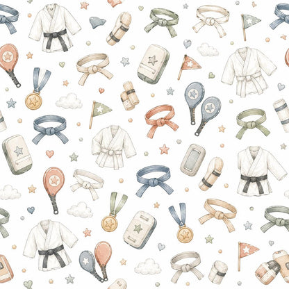 Martial Arts Belt Wallpaper: Sports Nursery Wall Mural