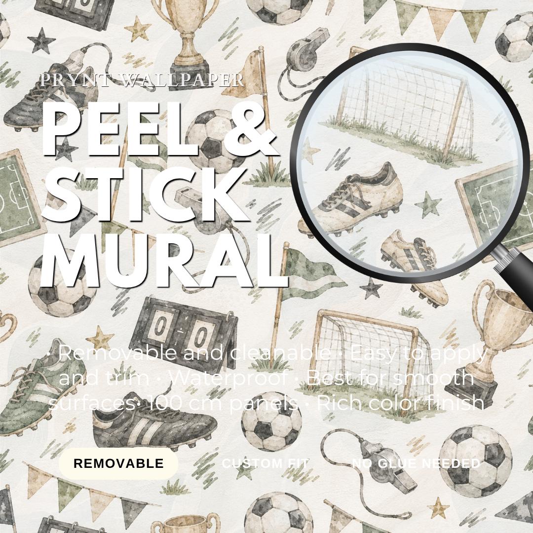 Little Soccer Stars Wallpaper: Kids Sports Wall Mural