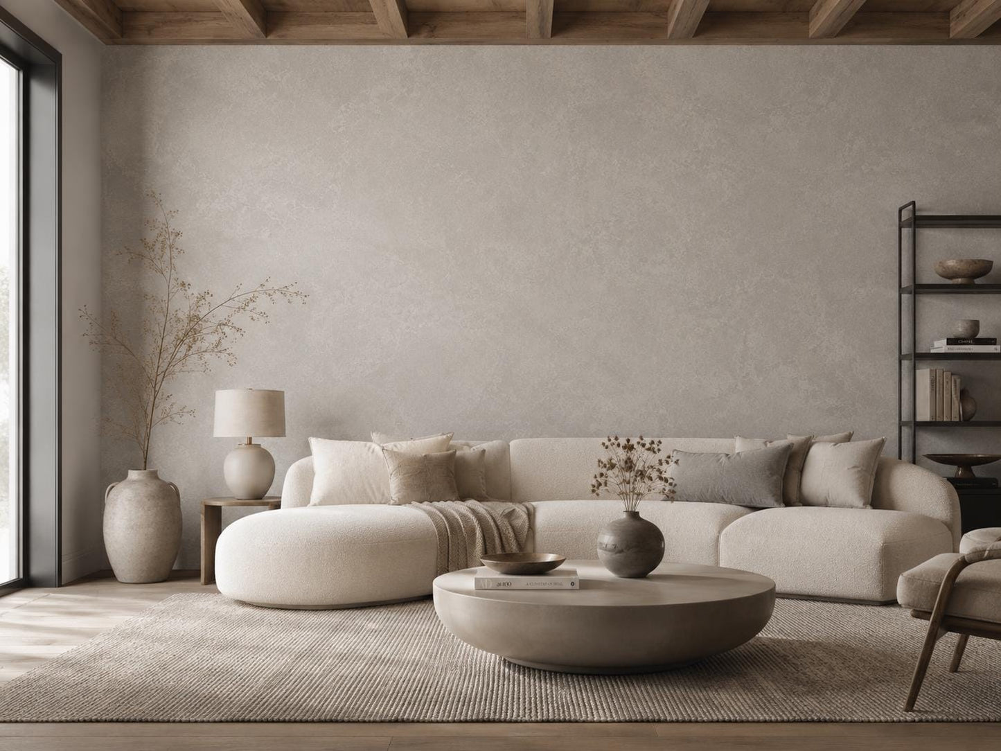 Stone Grey Concrete Wallpaper: Modern Industrial Texture Wall Mural
