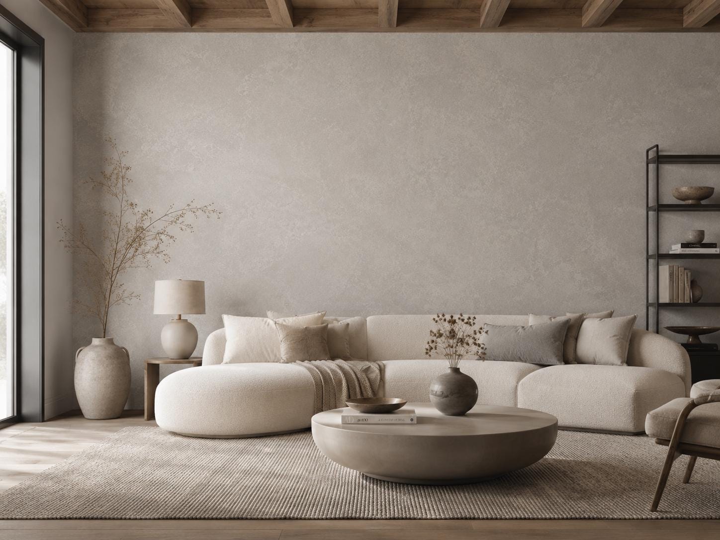 Stone Grey Concrete Wallpaper: Modern Industrial Texture Wall Mural