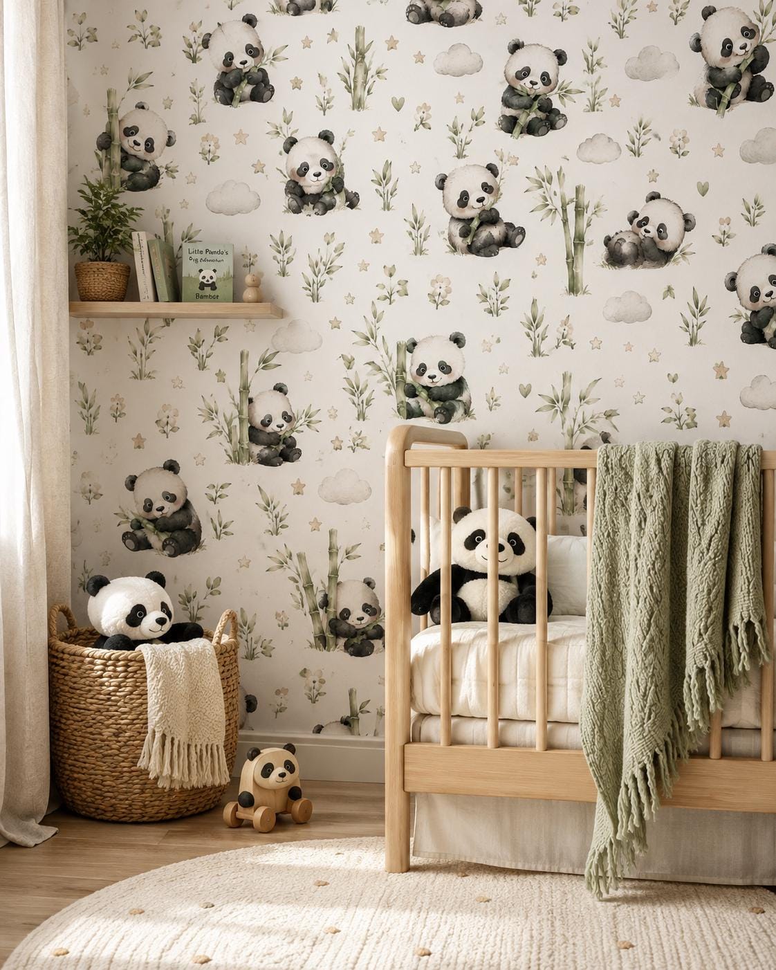 Panda Wallpaper: Bamboo Nursery Wall Mural