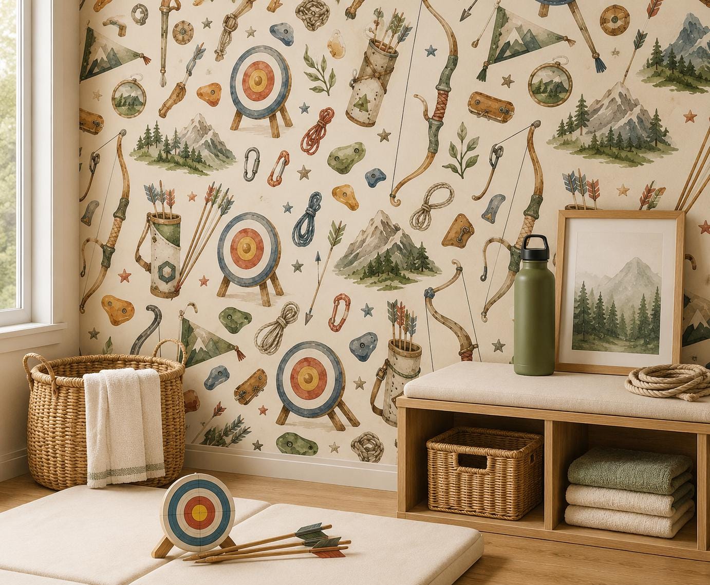 Archery Club Wallpaper: Kids Sports Wall Mural
