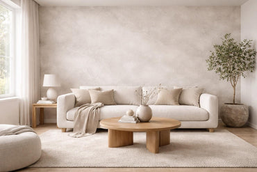 Light Concrete Wallpaper: Minimal Neutral Peel and Stick Mural