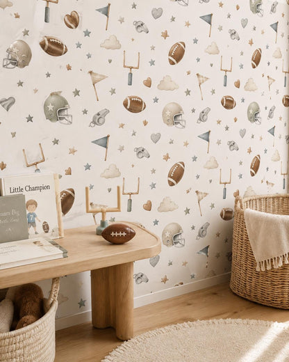 Football Wallpaper: Touchdown Sports Nursery Wall Mural