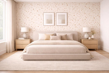 Beige Terrazzo Wallpaper: Neutral Speckled Stone Wall Mural