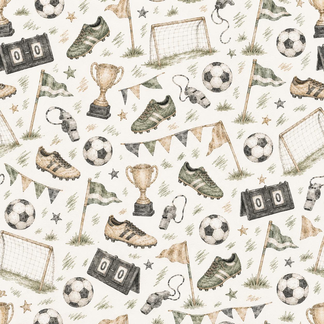 Little Soccer Stars Wallpaper: Kids Sports Wall Mural