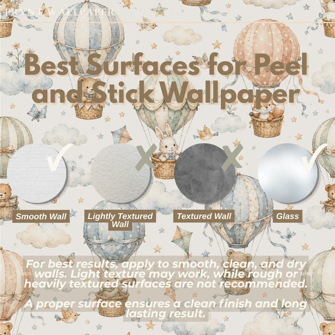 Vintage Balloon Animal Wallpaper: White Nursery Wall Mural