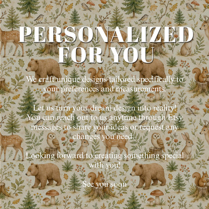 Forest Animal Wallpaper: Woodland Nursery Wall Mural