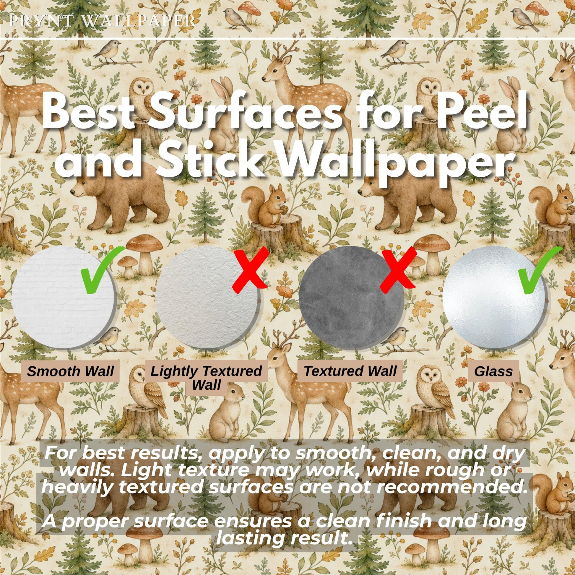 Forest Animal Wallpaper: Woodland Nursery Wall Mural