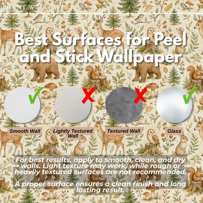 Forest Animal Wallpaper: Woodland Nursery Wall Mural