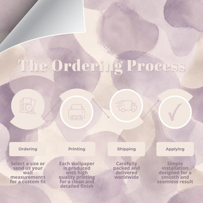 Soft Lavender Abstract Wallpaper: Muted Purple Wall Mural