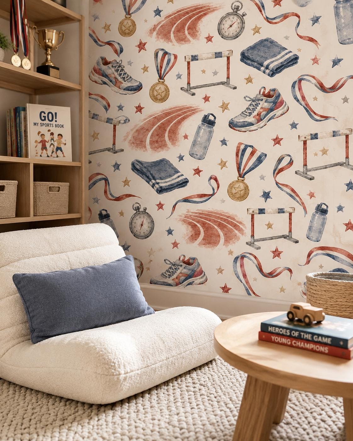 Track Star Wallpaper: Kids Running Sports Wall Mural