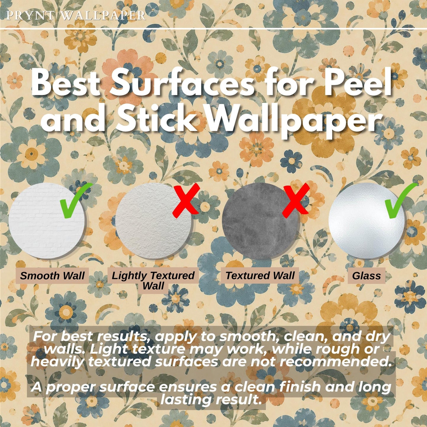 Retro Blue Floral Wallpaper: Groovy Vintage Wall Mural
