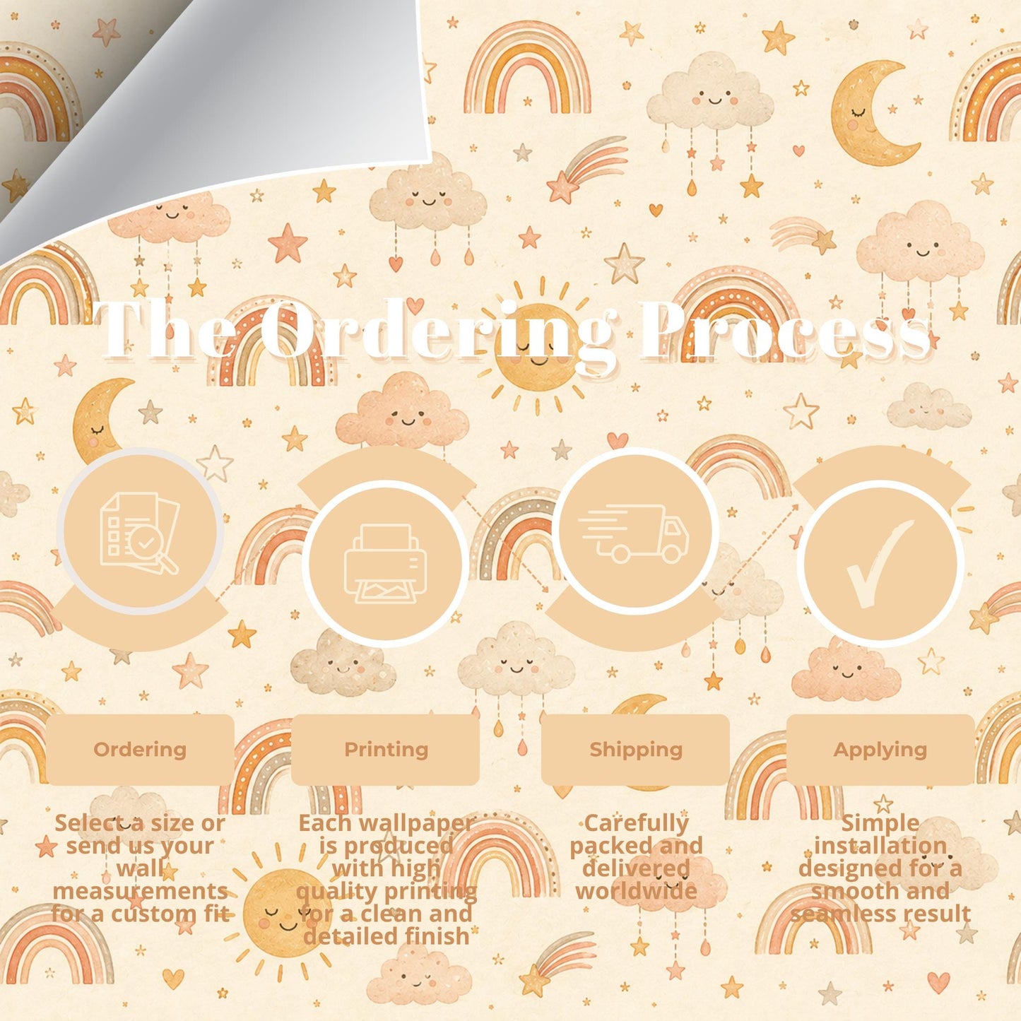 Retro Rainbow Wallpaper: Playful Kids Room Wall Mural