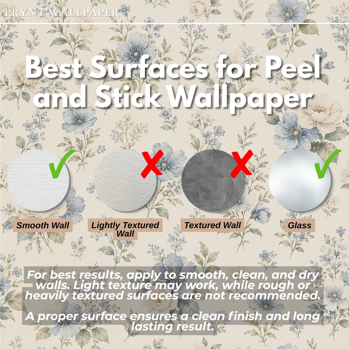 Dusty Blue Floral Wallpaper: Soft Botanical Wall Mural