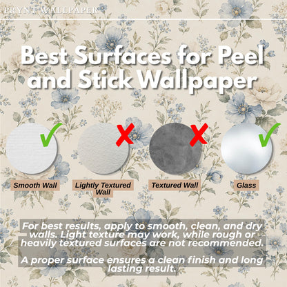 Dusty Blue Floral Wallpaper: Soft Botanical Wall Mural