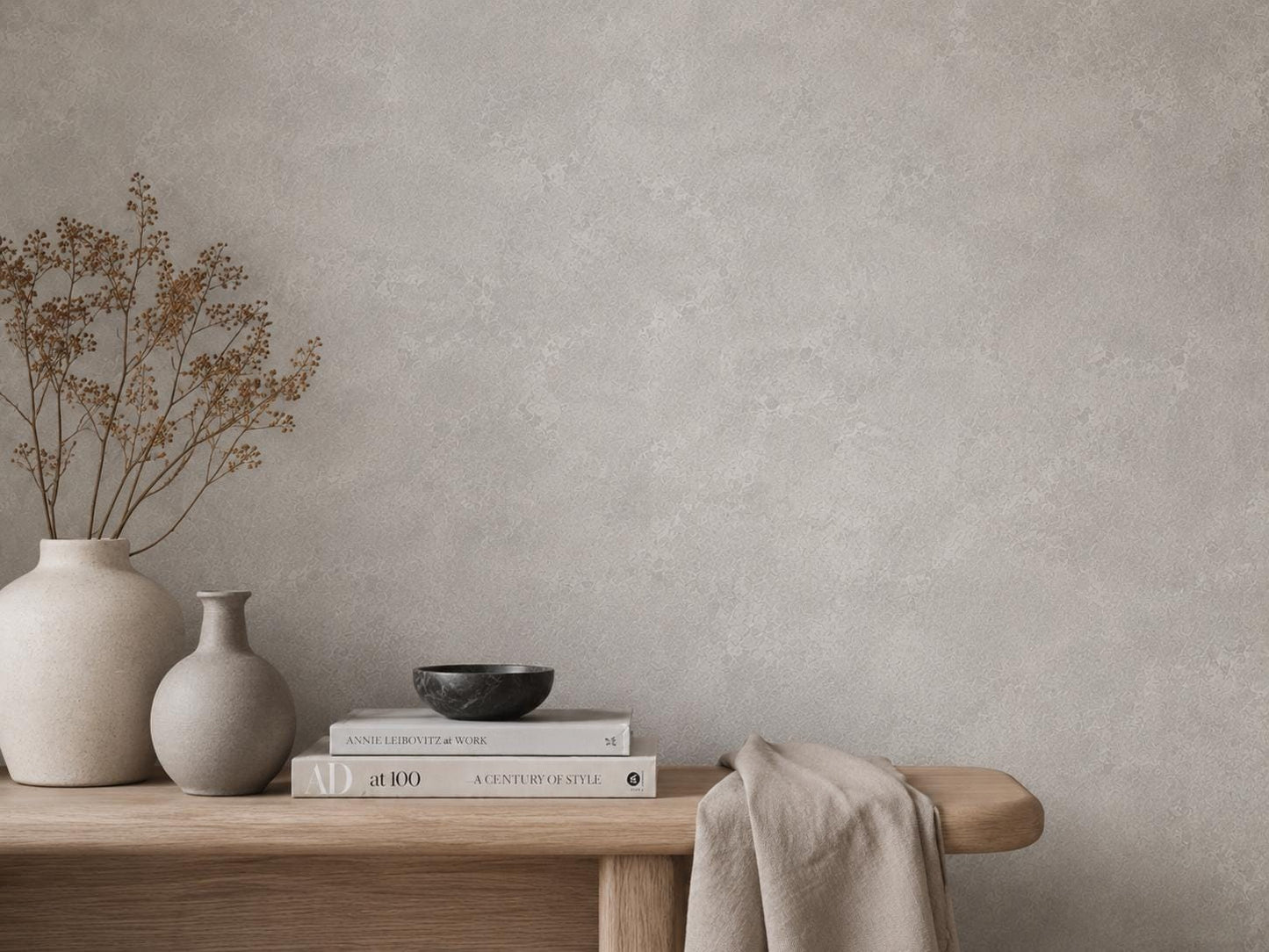 Stone Grey Concrete Wallpaper: Modern Industrial Texture Wall Mural