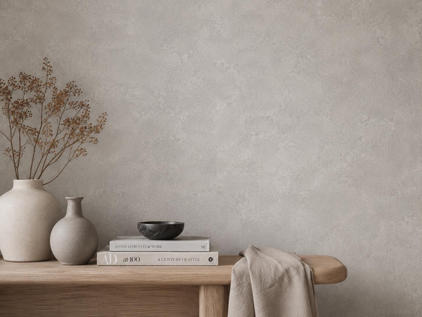 Stone Grey Concrete Wallpaper: Modern Industrial Texture Wall Mural