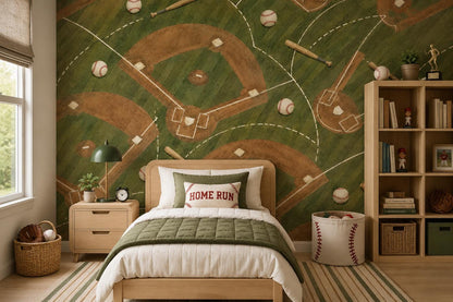 Kids Football Wallpaper: Field Wall Mural for Boys Room