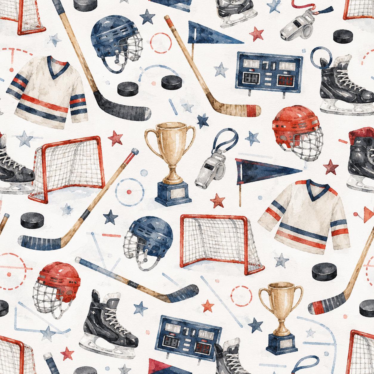 Little Hockey Stars Wallpaper: Kids Sports Wall Mural