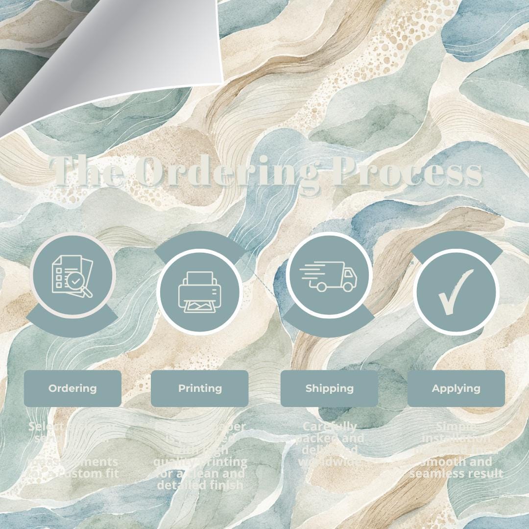 Coastal Abstract Wallpaper: Soft Ocean Wall Mural