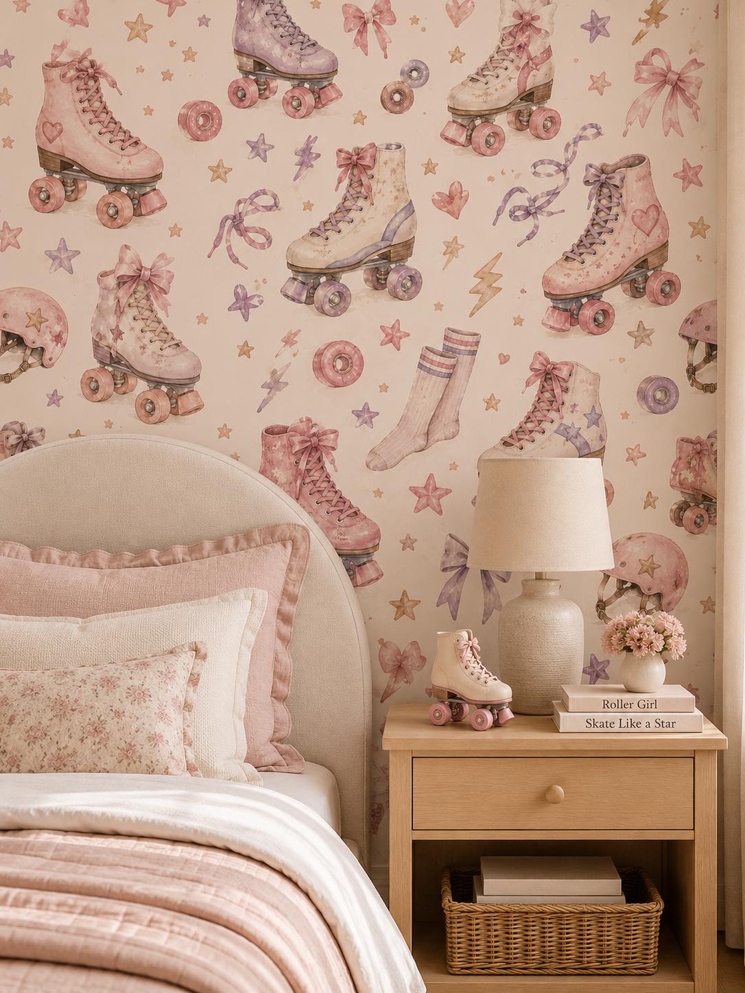 Roller Skate Wallpaper: Girls Sports Wall Mural