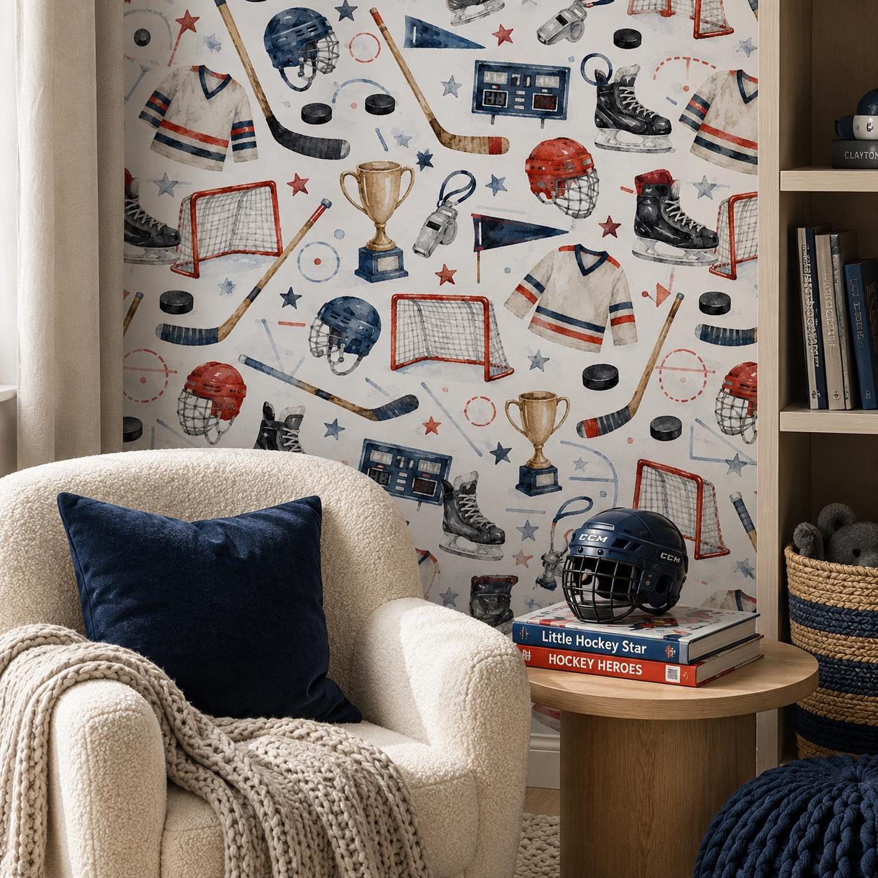 Little Hockey Stars Wallpaper: Kids Sports Wall Mural