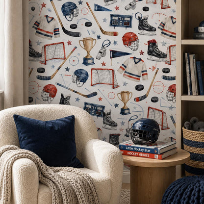 Little Hockey Stars Wallpaper: Kids Sports Wall Mural
