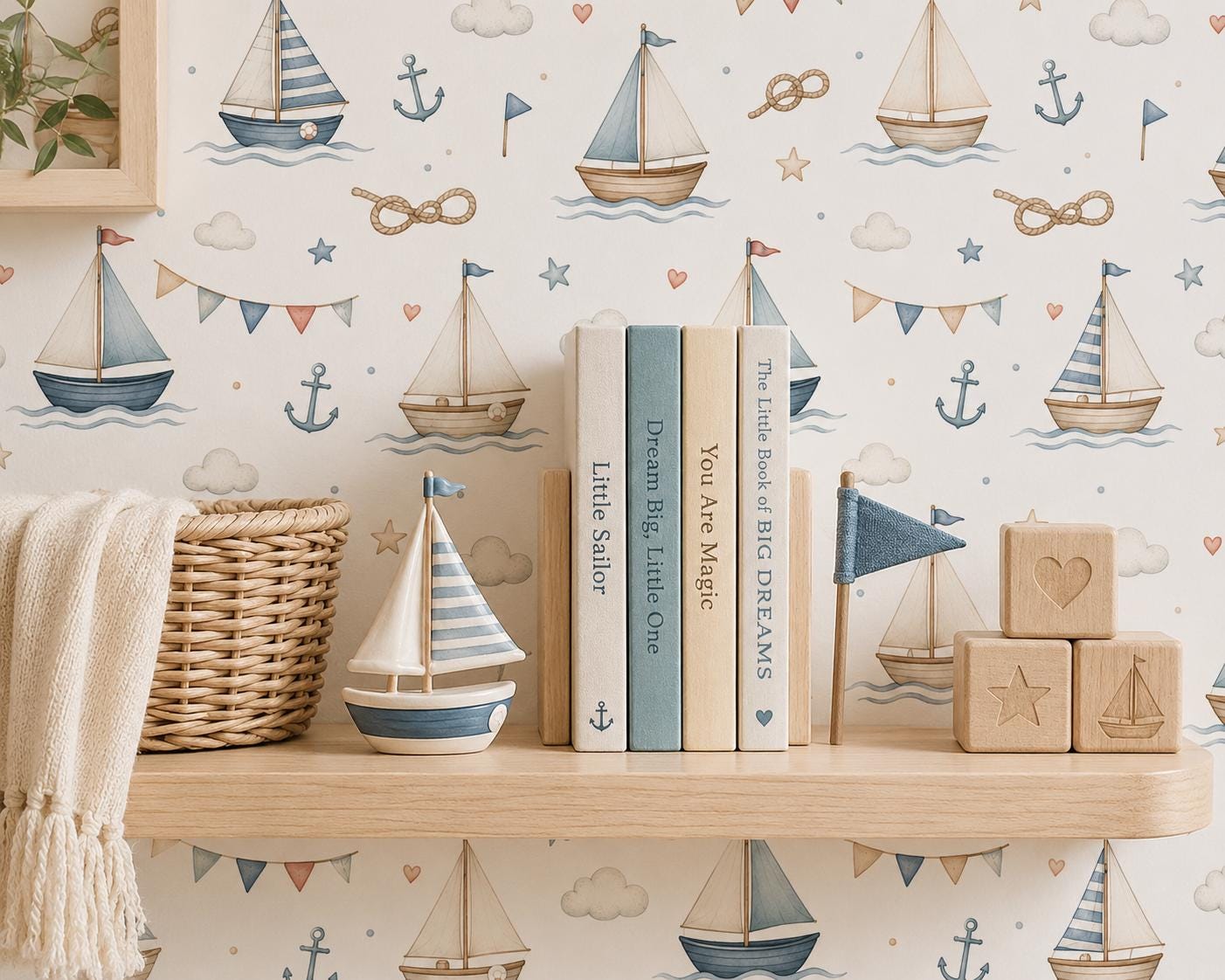 Sailing Wallpaper: Coastal Regatta Nursery Wall Mural