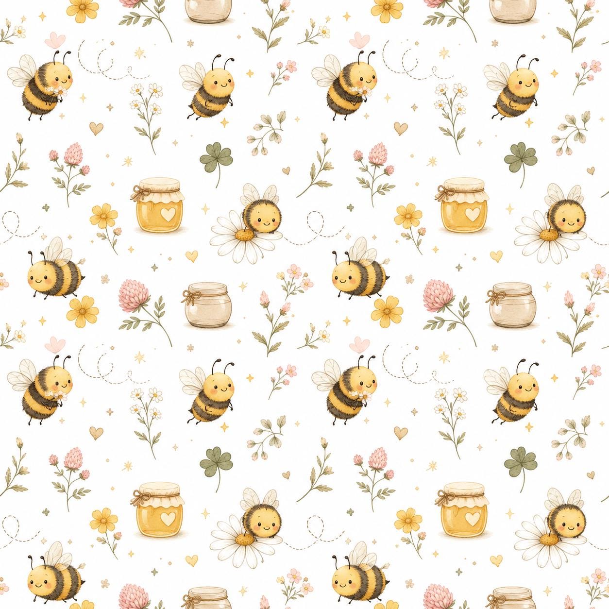 Bumble Bee Wallpaper: Garden Nursery Wall Mural