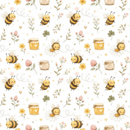 Bumble Bee Wallpaper: Garden Nursery Wall Mural