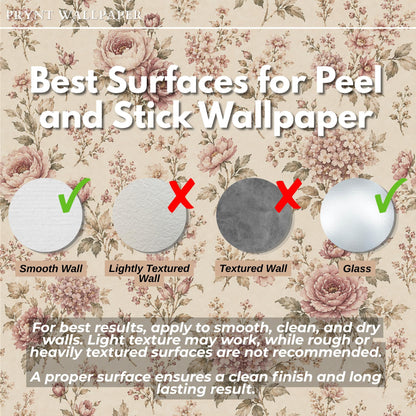 Mauve Beige Floral Wallpaper: Romantic Botanical Wall Mural