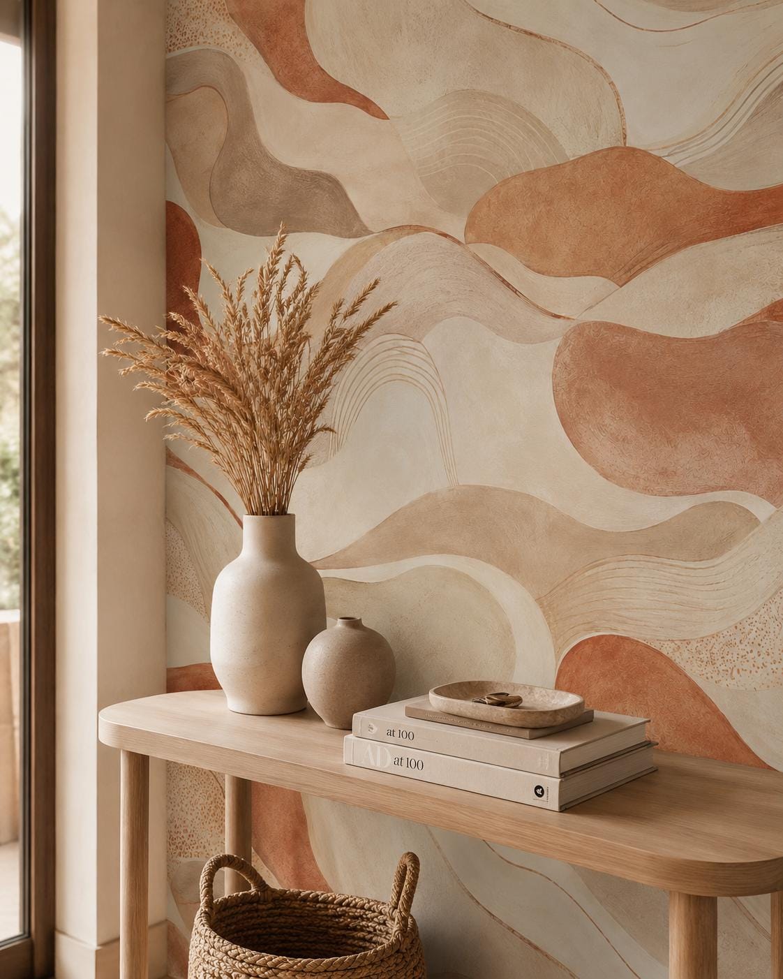 Rust Sand Abstract Wallpaper: Earthy Desert Wall Mural