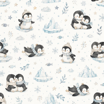 Penguin Wallpaper: Arctic Nursery Wall Mural