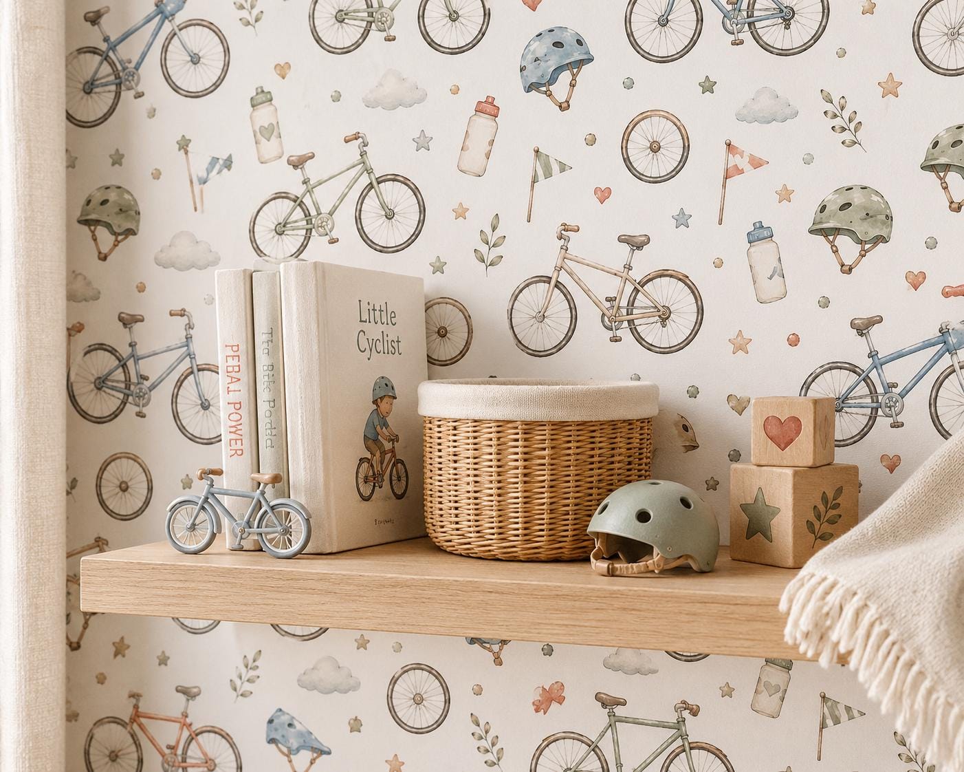 Bicycle Wallpaper: Cycling Sports Nursery Wall Mural